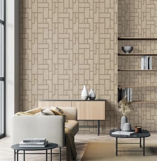 Roka Labirent Geometrik Desenli Duvar Kağıdı, 23108-2