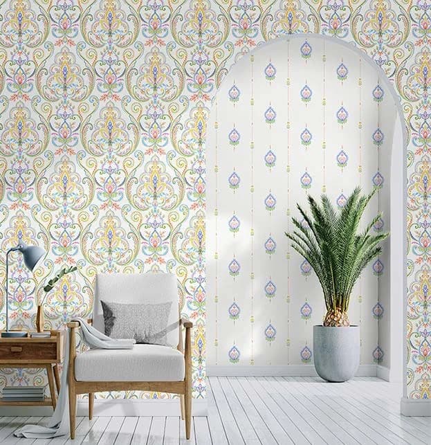 Tropicano Damla Sanatsal Desenli Duvar Kağıdı, 9902-3