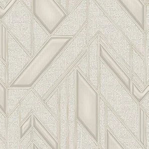 Icon Balıksırtı Geometrik Desenli Duvar Kağıdı, 24113-2 Fildişi renk, doku yakın plan