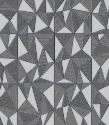 Omega Prizma Geometrik Desenli Duvar Kağıdı, 23204-5 Antrasit renk, doku yakın plan