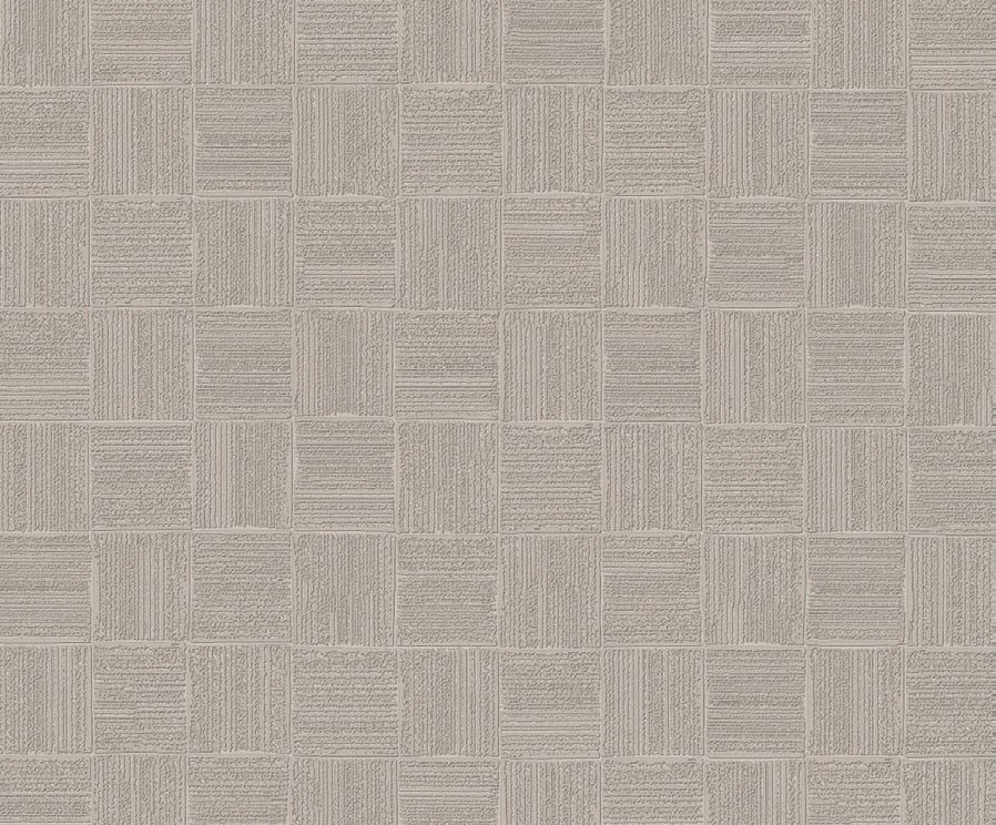 Opus Cubera Geometrik Kare Dokulu Tekstil Duvar Kaplaması, OP5803 Mantar (Mushroom) renk, doku yakın plan